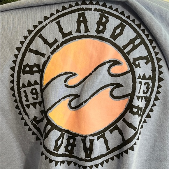 Billabong Light Blue Hoodie with Logo Patch - Picture 3 of 5